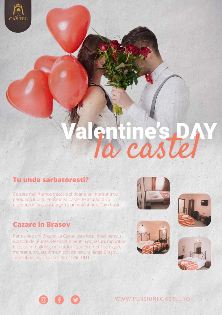 Ce este mai frumos decat o zi doar a ta impreuna cu persoana iubita. Pensiunea Castel te asteapta cu discounturi la cazare pentru un Valentine’s Day reusit!